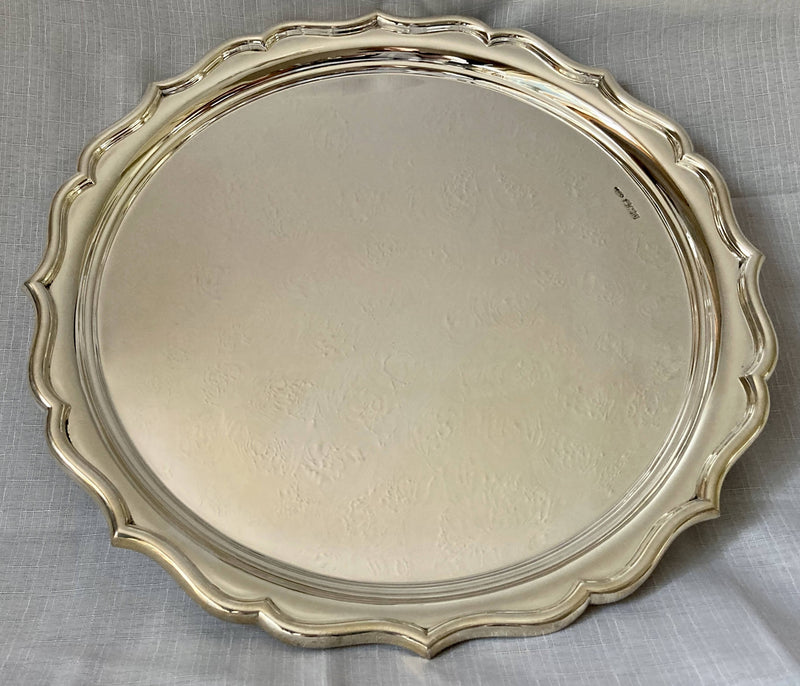 Asprey, Edwardian, Large Silver Salver. Sheffield 1905 Charles & George Asprey. 49 troy ounces.