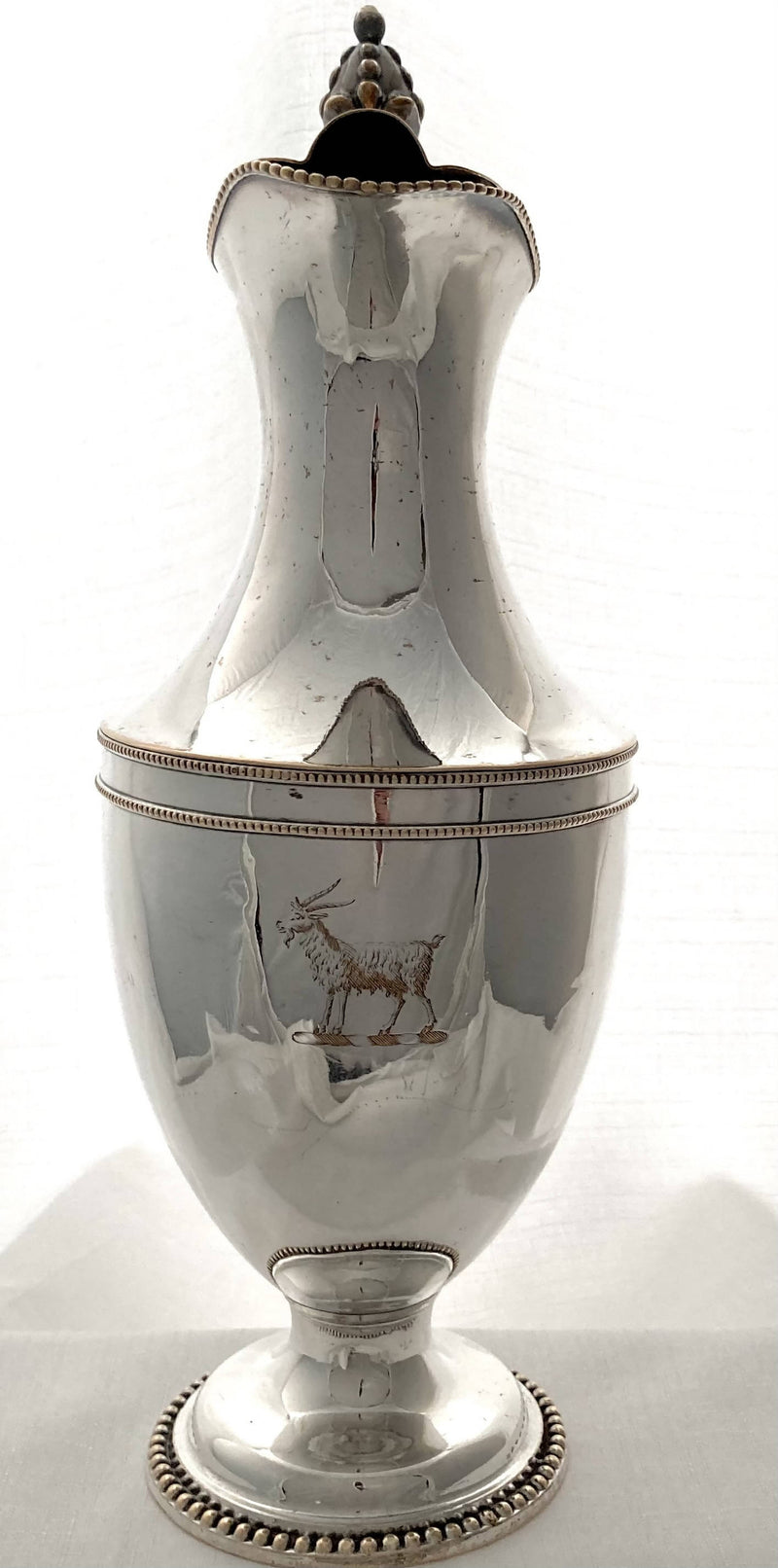 Georgian, George III, Old Sheffield Plate Crested Wine Ewer, circa 1790.
