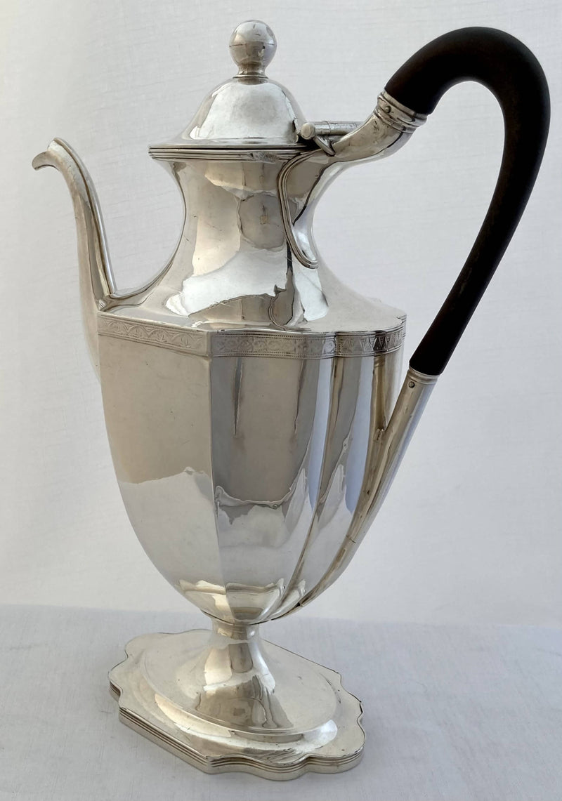 Georgian, George III, Style Silver Plated Coffee Pot.