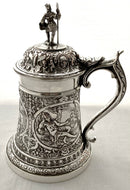 Ornate Victorian Silver Plated Neo-Classical Tankard. John Grinsell & Sons.