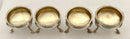 Georgian, George III, set of four silver salts. London 1792 Peter & Ann Bateman. 6 troy ounces.