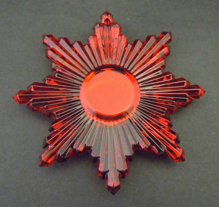 Baccarat 2014 red glass Christmas decoration