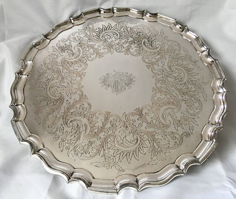 Georgian, George III, huge Old Sheffield Plate salver. Smith & Co of Birmingham, circa 1780 - 1790.