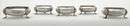 Late Victorian Set of Five Silver Plated Salts with Monogram of Alfred de Rothschild.