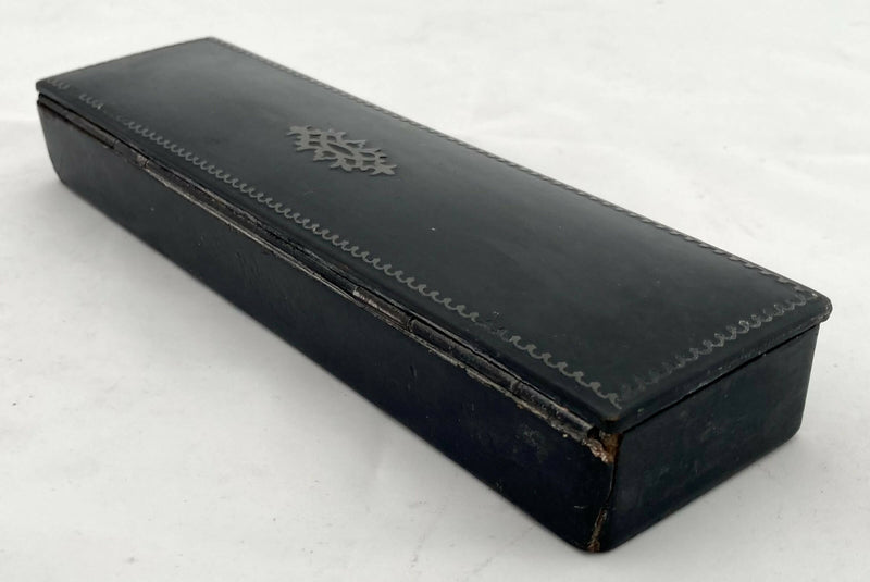 Victorian Papier Mache Pen & Pencil Box, circa 1870.