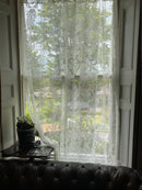 Beautiful Antique Elaborate Design white Cotton cotton lace Curtain Panel -175/320cms
