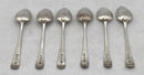 Georgian, George III, Six Silver Teaspoons. London 1804 Godbehere, Wigan & Boult. 2.5 troy ounces.