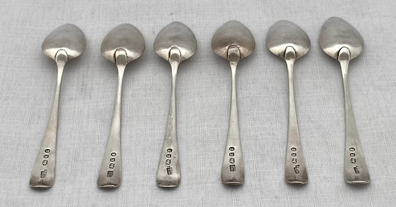 Georgian, George III, Six Silver Teaspoons. London 1804 Godbehere, Wigan & Boult. 2.5 troy ounces.