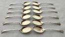 Victorian Cased Set of Twelve Silver Plated & Gilded Ice Cream Spades. Mappin & Webb, circa 1887.