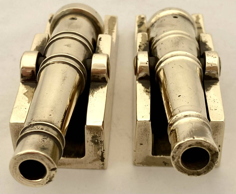 Pair of Portsmouth Navy Week Brass Naval Cannon.