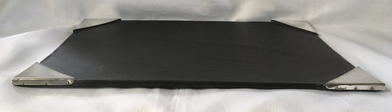 Rare Maltese Roman standard 917 silver desk blotting sheet holder.