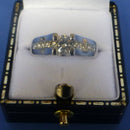 Silver Cubic Zirconia Ring - Size P