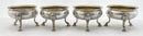 Georgian, George III, set of four silver salts. London 1792 Peter & Ann Bateman. 6 troy ounces.