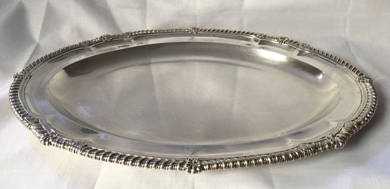 Georgian, George III, silver meat tray. London 1811 Paul Storr. 77.5 troy ounces.