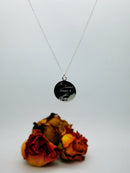 New Hatton Garden - Sterling Silver Disc with French Quote Pendant with Chain (Size 18)