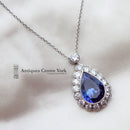 Stunning Handmade 18ct White Gold Tanzanite & Diamond Pendant