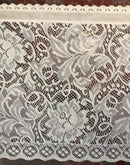 Laura Rose cream cotton floral cafe curtain topper Curtain valance panel 18” drop by the metre