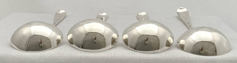 Georgian, George III, Set of Four Silver Sauce Ladles. London 1802 William Sumner I. 5 troy ounces.