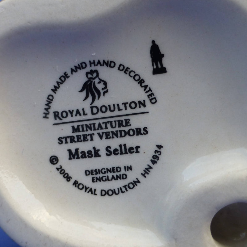 Royal Doulton Miniature Street Vendors Figurine Mask Seller