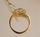 New 9ct Gold Demantoid Garnet and Zircon Ring