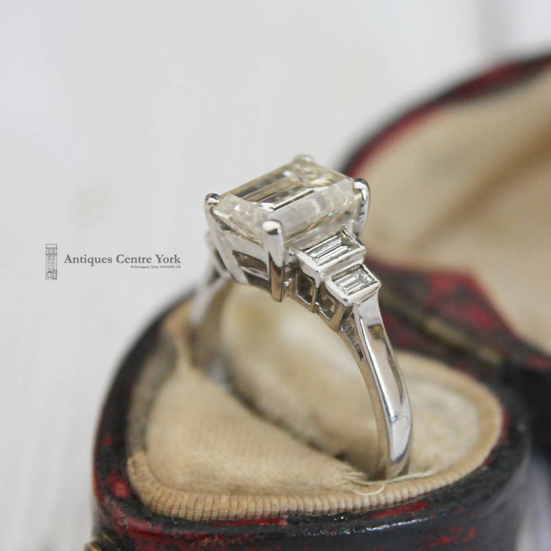 Emerald Cut Diamond Solitaire Ring