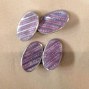 Silver enamel cufflinks