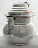 19th Century Silver Plate on Copper Ale Jug with 1770 Halfpenny Coin Inset.