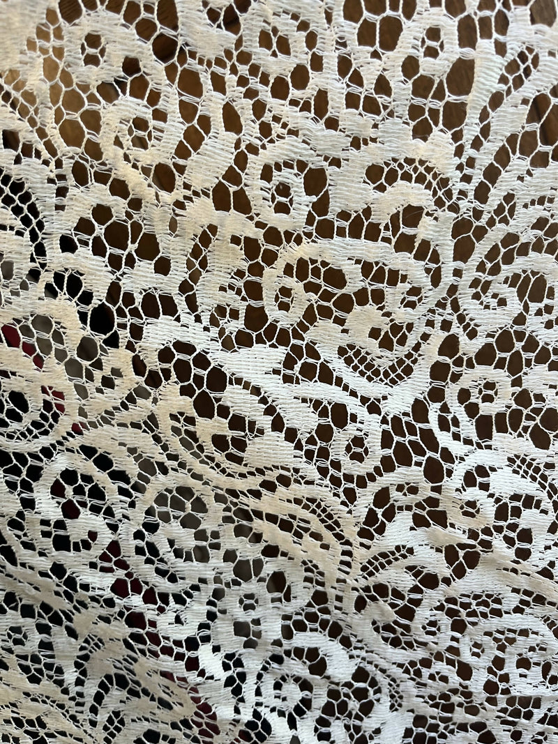 Jane Lace Design 14 Point Lace Sample unfinished panel Bone colour 106 cm (52”) x 101 cm (40")