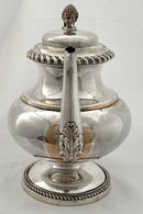 Late Georgian, Sheffield plated, large pedestal teapot. circa 1825.