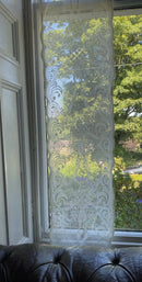 Alex rose" Antique Victorian style Cotton Lace Curtain Panelling Sold By The Metre - 12 Inches Wide