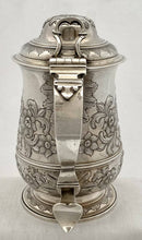 Georgian, George II, silver lidded tankard. London 1759 Robert Albin Cox. 24 troy ounces.