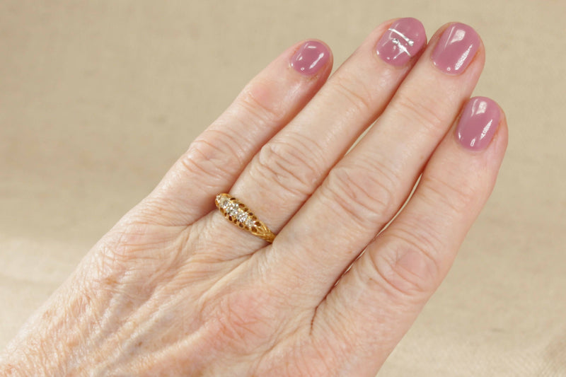Antique 18ct 5 Stone Diamond Ring