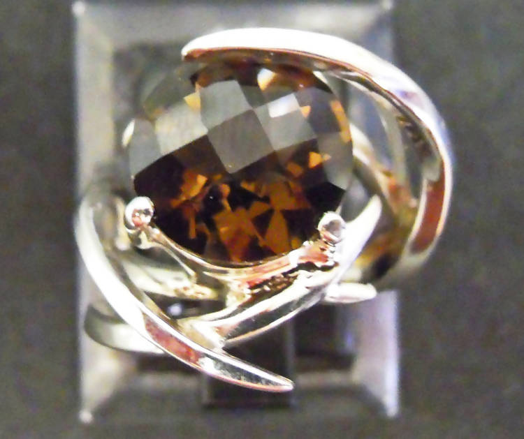 Jake: Smokey quartz silver ring