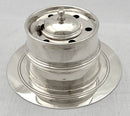 George V Silver Capstan Inkwell. London 1912 Sebastian Garrard. 9.2 troy ounces.