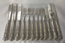 Victorian silver handled Kings pattern dessert service for twelve persons. Sheffield circa 1853 - 1862, Martin Hall & Co.
