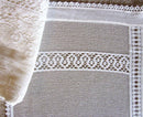 "Victoria" vintage heritage 22”/44” cream cotton lace panel