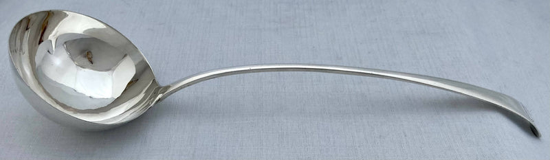 Georgian, George III, Greyhound Crested Silver Soup Ladle. London 1773 Thomas Ellis. 5.5 troy ounces.