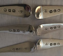 Georgian, George III, set of six silver teaspoons. London 1810, George Wintle. 2.5 troy ounces.