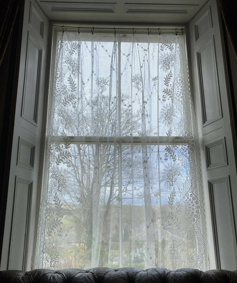 Anna French Cornucopia Highend Victorian design ivory Cotton Lace Curtain Panelling By The Metre- Width 170cms