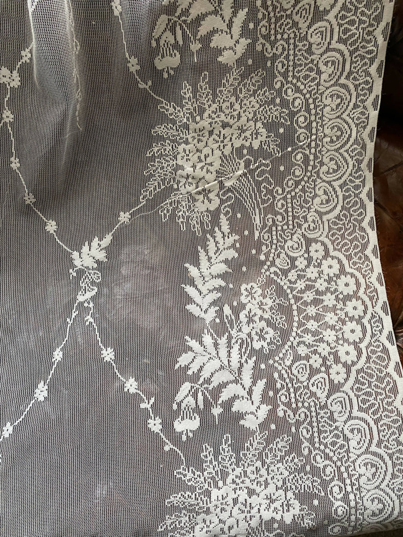 Anna French Cornucopia Highend Victorian design ivory Cotton Lace Curtain Panelling By The Metre- Width 170cms