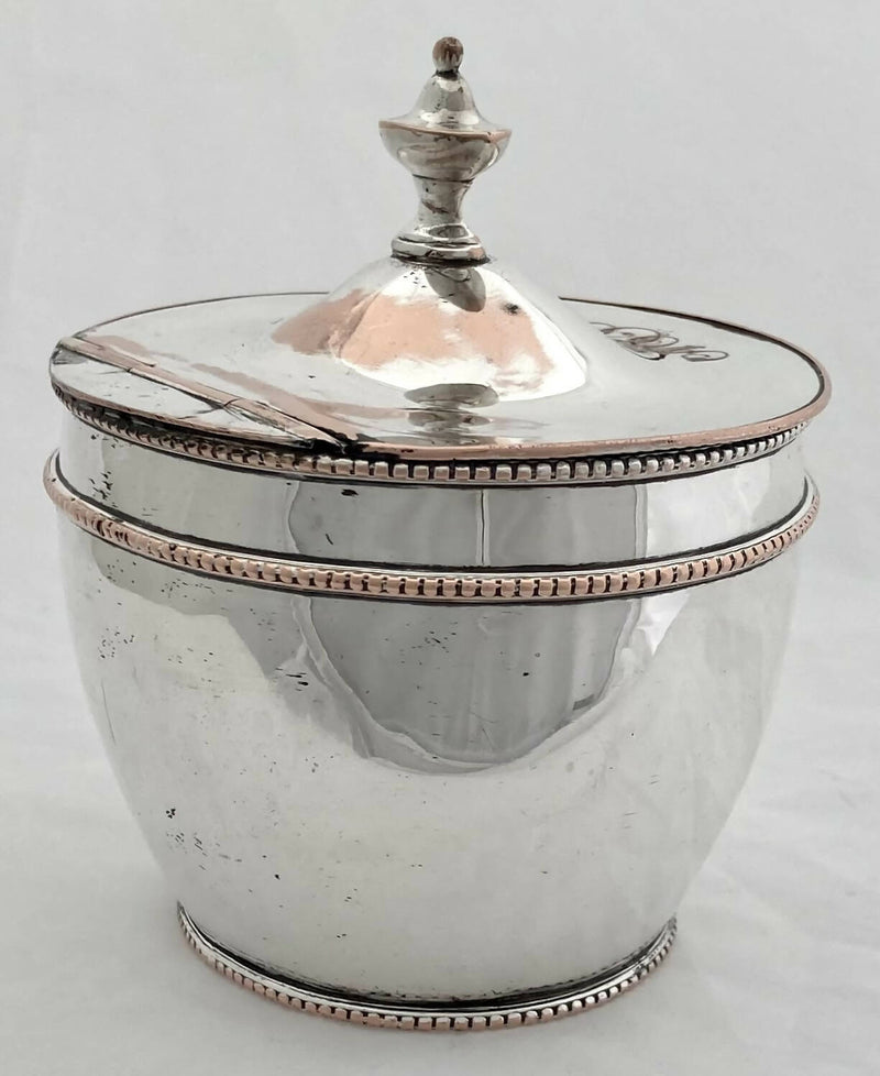 Georgian, George III, Old Sheffield Plate, Tea Caddy. Circa 1800.
