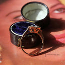 18ct Rose Gold Baguette & Brilliant Cut Diamond Rectangular Cluster Ring