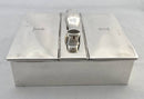 Victorian Silver Desk Cigar Box, Crested for Aynscomb. London 1897 Joseph Braham.