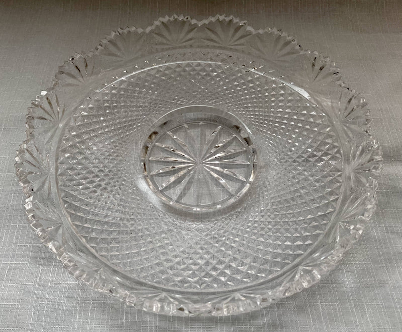 Victorian Silver Plated & Cut Glass Centrepiece with Mirrored Plateau. Henry Wilkinson & Co. of Sheffield, circa 1850 - 1870.