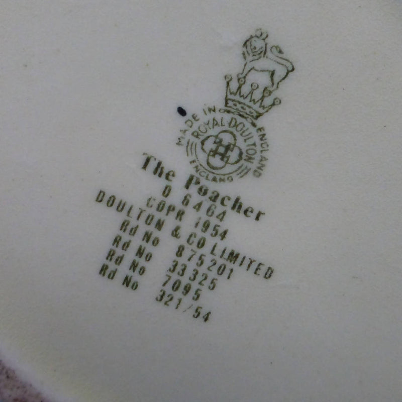 Royal Doulton Poacher Liqueur Container Character Jug