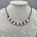 1950’s rhinestone and mother of pearl necklace
