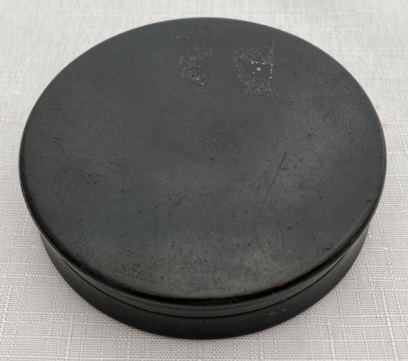 19th Century Papier Mache Snuff Box with Portrait of Emperor Napoleon I.