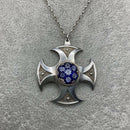 1970’s silver and Caithness glass pendant