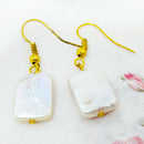 Gold Plated Baroque Pearl Earrings