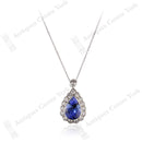 Stunning Handmade 18ct White Gold Tanzanite & Diamond Pendant